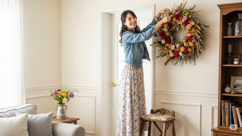 玄関にドライフラワーを飾りたいのはダメ?
